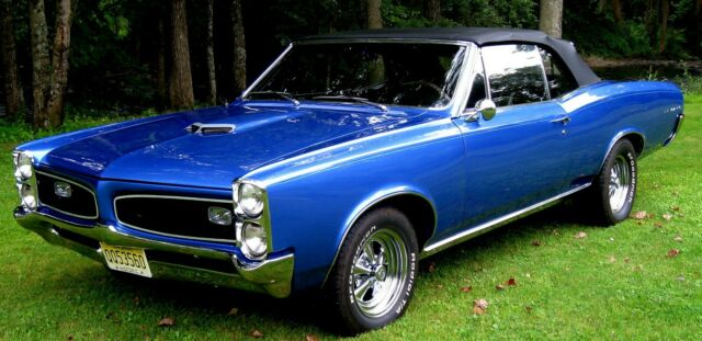 1966 Le Mans Conv. Stunning Frame-off Resto,Blue/Black,455 V-8,4 Spd,PS,PDB,PTop 1966 Pontiac Le Mans Convertible