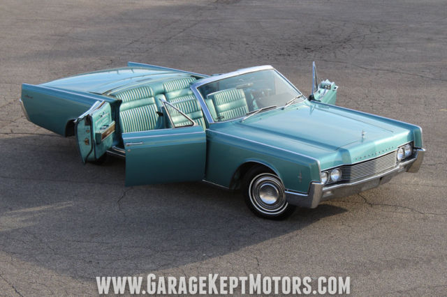 1966 Lincoln Continental 4-Door Convertible Medium Turquoise Metallic Convertibl 1966 Lincoln Continental 4-Door Convertible