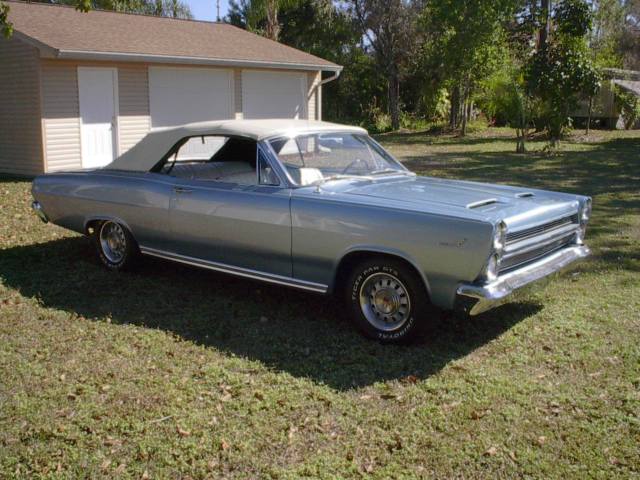 1966 Mercury Comet Cyclone Convertible Ice Blue Poly with White Top 1966 Mercury Comet Cyclone