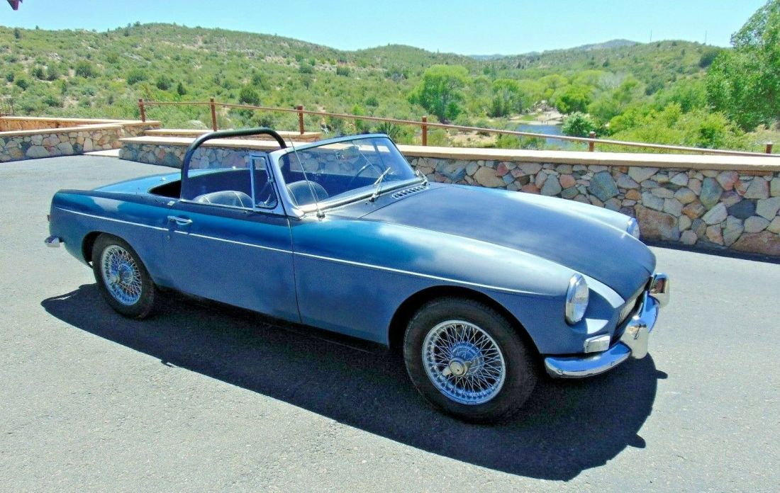 1966 MGB Roadster-Low Mile Rustfree Original Needs Paint To Finish-Beautiful B 1966 MG MGB