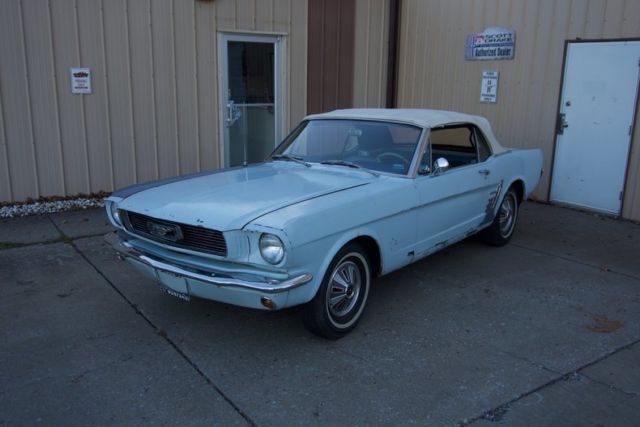 1966 Mustang Convertible Running/Driving One-Owner Arcadian Blue / White Top 1966 Ford Mustang