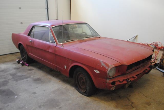 1966 Mustang GT K Code Coupe Project Rare 289HP K Code Factory GT Bench Seat 1966 Ford Mustang