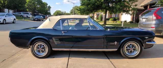 1966 NIGHTMIST BLUE Mustang Convertible 289, AT, PS, PT, SS wheels, mp3 1966 Ford Mustang Convertible