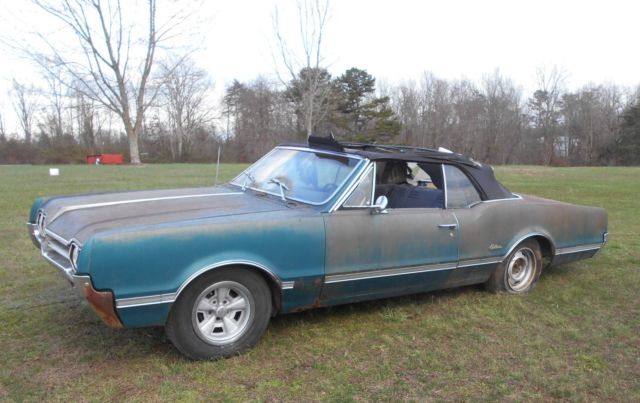 1966 OLDSMOBILE CUTLASS CONVERTIBLE PROJECT GOOD TITLE OLDS (NOT) A 442 RAGTOP 1966 Oldsmobile Cutlass CONVERTIBLE PROJECT CRUISER