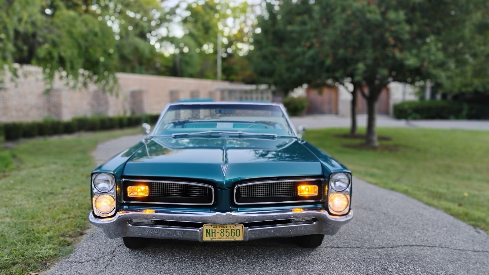 1966 Pontiac Bonneville original Marina turquoise leather / vinyl interior - photo 7
