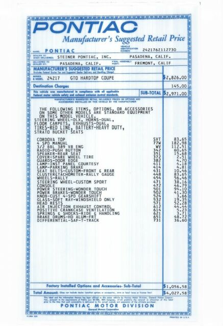 1966 Pontiac GTO 24217 Hard Top Coupe - photo 12