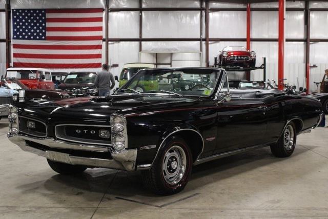 1966 Pontiac GTO 2491 Miles Black Convertible 389 V8 4 Speed Manual 1966 Pontiac GTO --