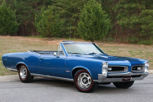 1966 PONTIAC GTO CONVERTIBLE,BLUE/BLK,WHT TOP,V8,AUTO ,EXC COND,NO RESERVE 1966 Pontiac GTO Convertible