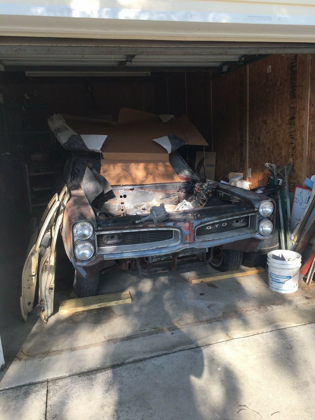 1966 PONTIAC GTO RESTORATION PROJECT PHS DOCUMENTED GARAGE FIND FONTAINE BLUE 1966 Pontiac GTO