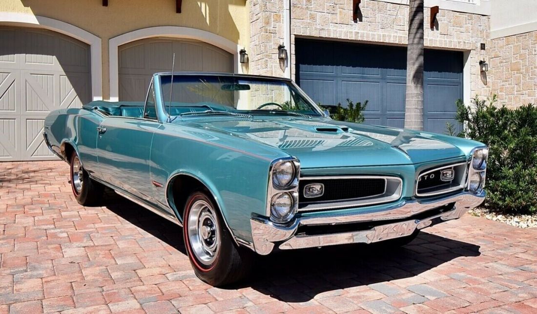 1966 Pontiac GTO 242 Vin Real Reef Turquoise Convertible - photo 2