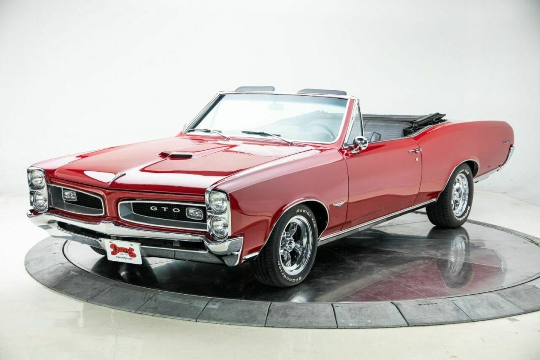 1966 Pontiac Lemans GTO Trim V8 LS-6.0L 460lE Overdrive Convertible Red 1966 Pontiac Le Mans GTO Trim