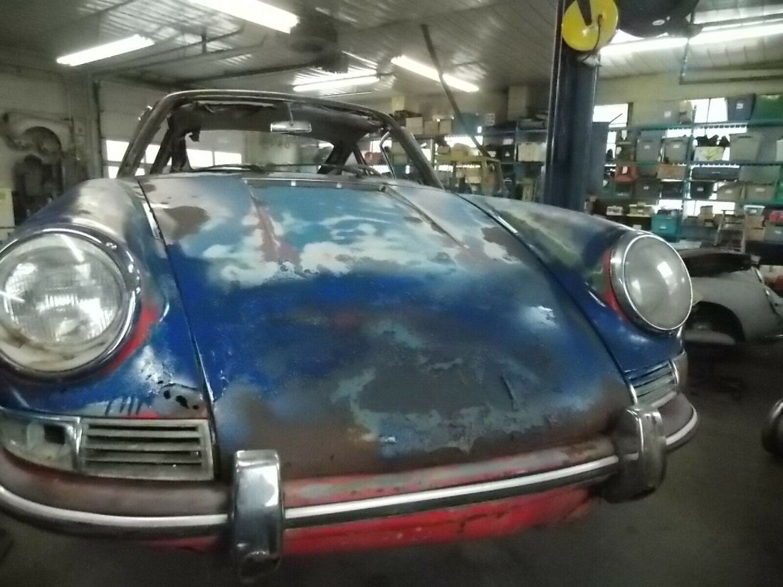1966 Porsche 912 coupe restoration project, 3 gauge dash 1966 Porsche 912