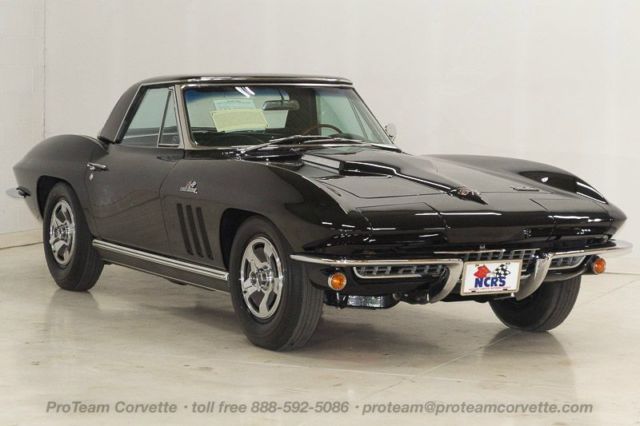 1966 Tuxedo Black Corvette Convertible, Two Tops, 427-425HP 1966 Chevrolet Corvette Tuxedo Black Convertible, Two Tops, 427-425HP
