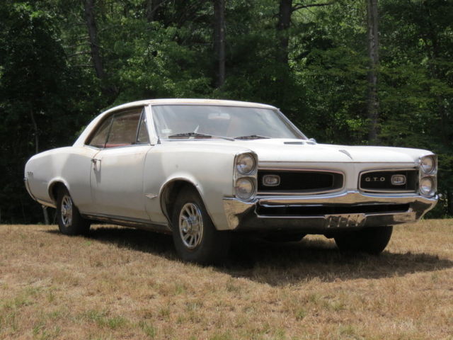 1966 White Restoration Project Mechanically Rebuilt Motor and Transmission 1966 Pontiac GTO
