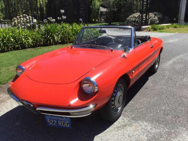 1967 Alfa Romeo Duetto 1600 Spider Unrestored California Car 1967 Alfa Romeo 1600 Duetto