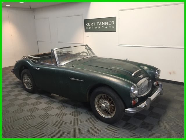 1967 AUSTIN HEALEY 3000 MK3 PHASE 2 BJ-8. BRG ON BLACK. TEXAS CAR FOR RESTORATIO 1967 Austin Healey 3000 BJ8