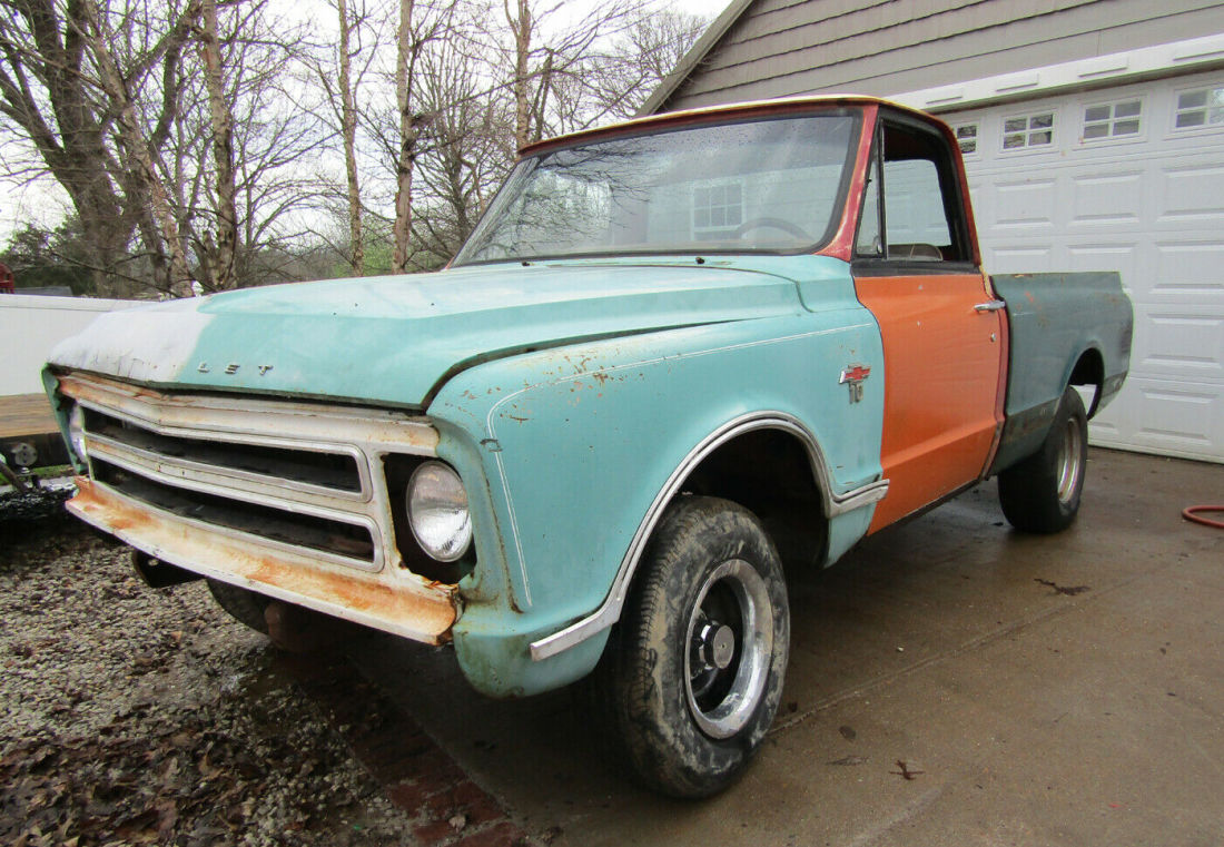 1967 C10 Big Window, A/C, V8 SWB Pickup Truck Chevy 327 Panoramic glass ORIGINAL 1967 Chevrolet C-10