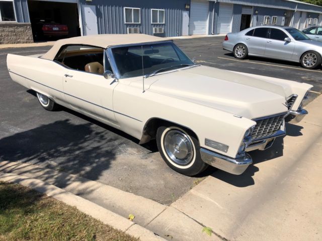 1967 Cadillac Convertible Sudan Beige Saddle Leather Sandalwood Top 83K miles 1967 Cadillac DeVille