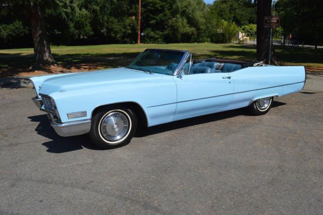 1967 Cadillac Deville Convertible Venetian Blue Gorgeous AC Car Runs Great 1967 Cadillac Deville Convertible Venetian Blue Gorgeous AC Car Runs Great
