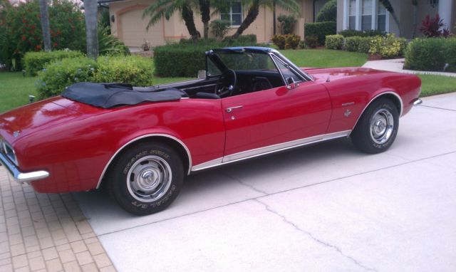 1967 Camaro Convertible RS, One Owner, Red, Rebuilt engine and transmission. 1967 Chevrolet Camaro RS Convertible
