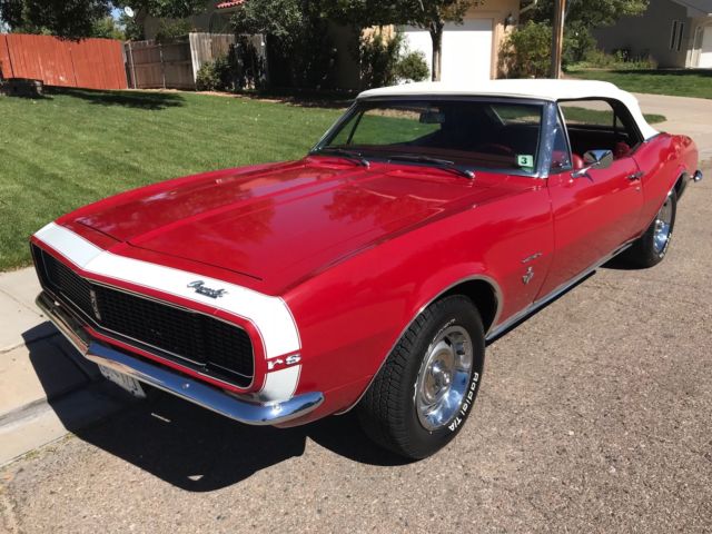 1967 Camaro Rally Sport Convertible, Bolero Red on Red, Protecto Plate 1967 Chevrolet Camaro Rally Sport