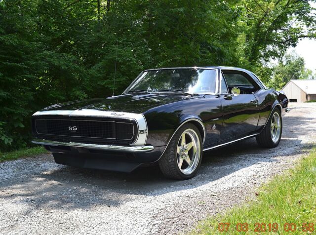 1967 CAMARO RS/SS 350 4SPD PB REAL FACTORY RS SS SOLID BEAUTIFUL TUXEDO BLACK 1967 Chevrolet Camaro RS SS 350 4SPD PB DELUXE INTERIOR