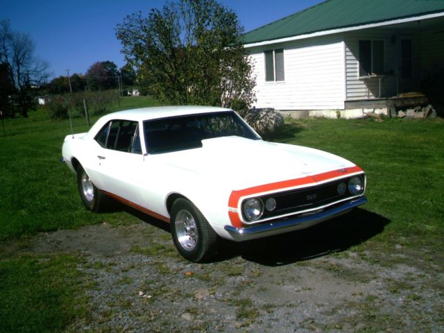 1967 camaro ss white with orange stripe 1967 Chevrolet Camaro