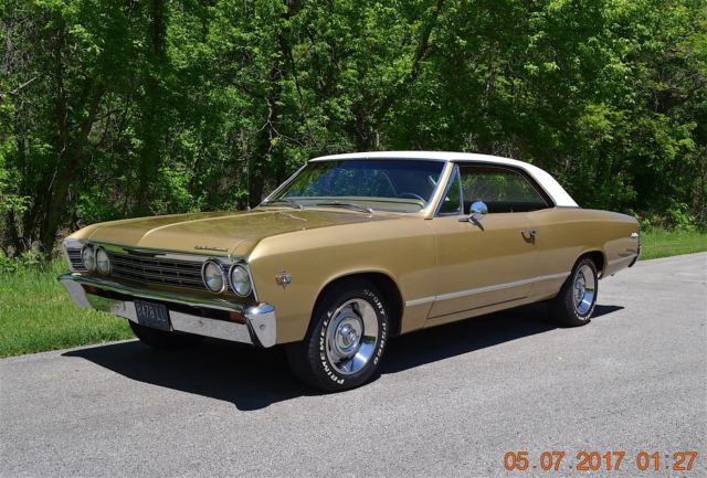 1967 CHEVELLE MALIBU 327 4SPD AC PS SOLID METAL FULL RESTORATION TWO TONE PAINT 1967 Chevrolet Malibu 2 DOOR HARDTOP SPORT COUPE