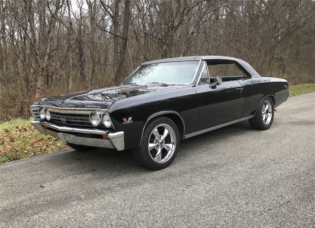 1967 CHEVELLE SS 396 REAL 138 SS SOLID STRAIGHT BEAUTIFUL TRIPLE BLACK VERY NICE 1967 Chevrolet Chevelle 2 DOOR HARDTOP