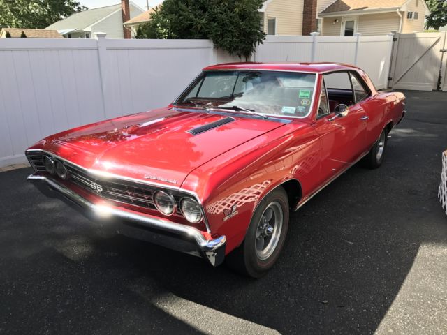 1967 chevelle ss red on red 4speed Manuel one of a kind garage kept amazing car 1967 Chevrolet Chevelle Ss
