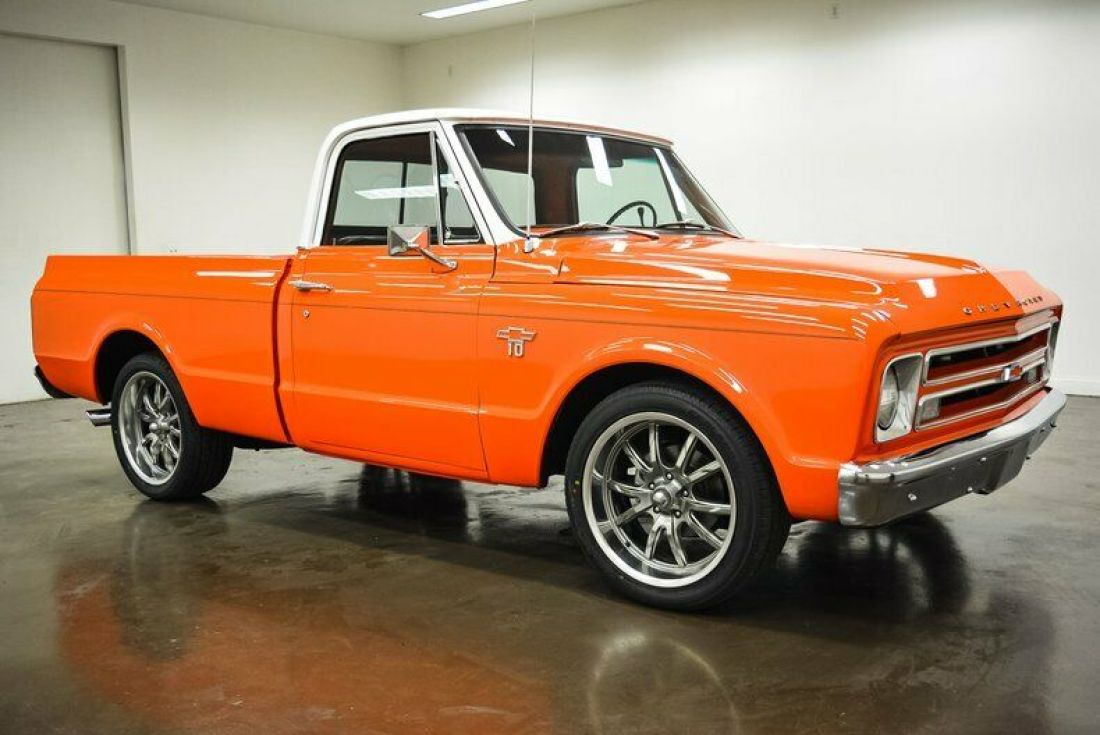 1967 Chevrolet C10 Custom 690 Miles Orange Pickup Truck Aluminum Headed ZZ4 350 1967 Chevrolet C-10 Custom