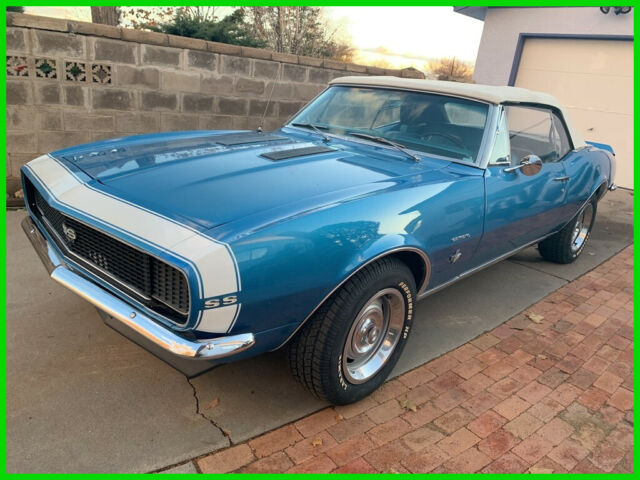 1967 Chevrolet Camaro RS SS Convertible First Year Built Marina Blue