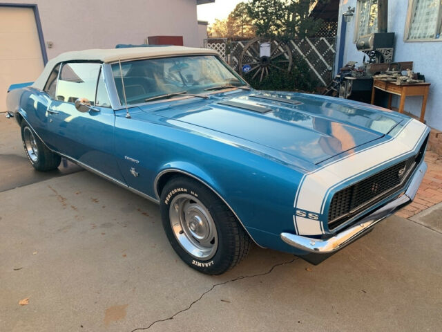 1967 Chevrolet Camaro RS SS Convertible First Year Built Marina Blue - photo 13