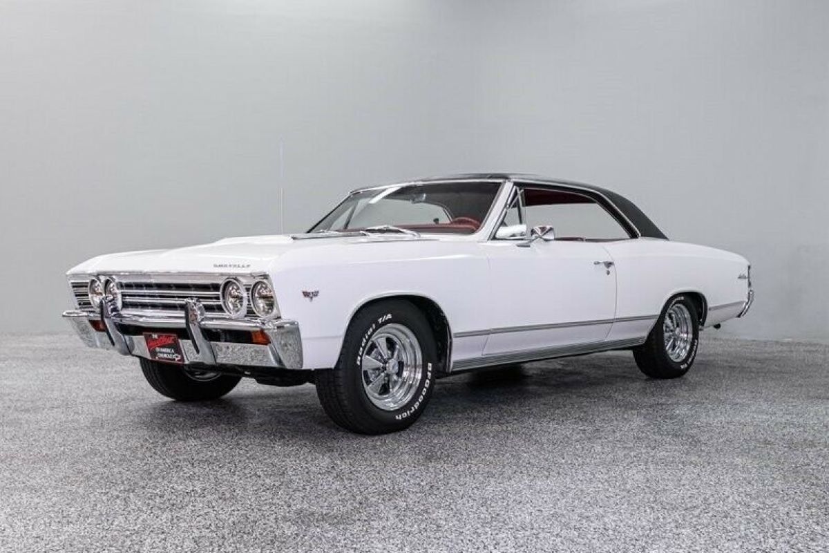 1967 Chevrolet Chevelle Malibu 139 Miles White Hardtop 283ci 2-Spd Auto Powergli 1967 Chevrolet Chevelle Malibu