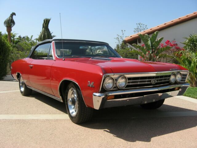 1967 Chevrolet Chevelle SS 396 Convertible #'s Matching, Factory Air, Bolero Red 1967 Chevrolet Chevelle Convertible