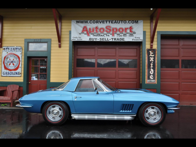 1967 Chevrolet Corvette 427ci 435hp 4sp Marina Blue Black Stinger 98780 Miles Bl 1967 Chevrolet Corvette 427ci 435hp 4sp Marina Blue Black Stinger