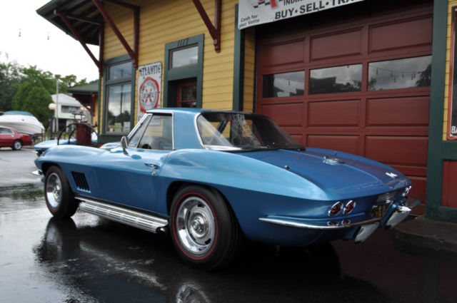 1967 Chevrolet Corvette 427ci 435hp 4sp Marina Blue Black Stinger - photo 9