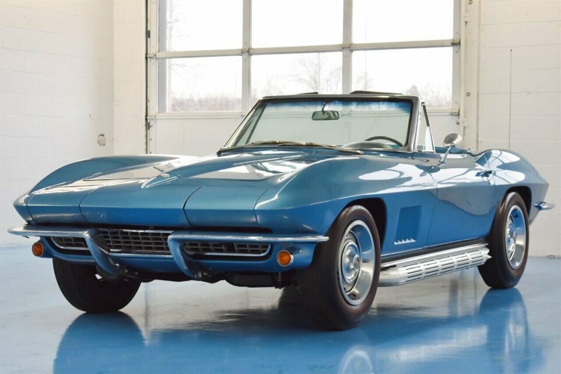 1967 Chevrolet Corvette Convertible, Marina Blue, 327, 4 Speed, Side Exhaust 1967 Chevrolet Corvette