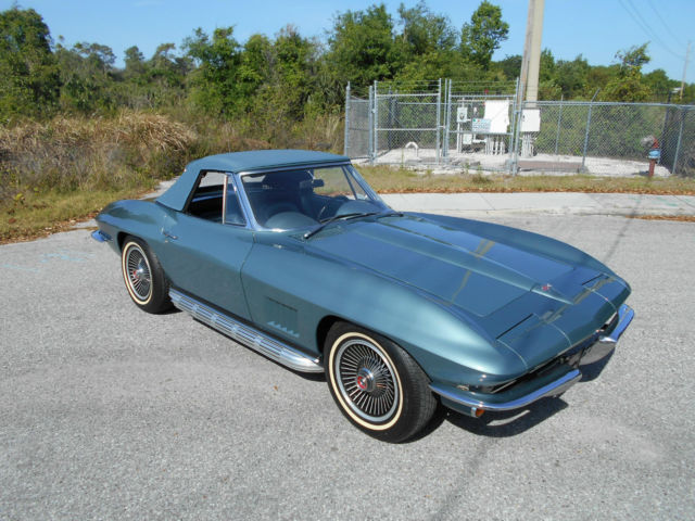 1967 Chevrolet Corvette Convertible,Lynndale Blue,4 Spd,Numbers Matching, RARE!! 1967 Chevrolet Corvette 2 Dr