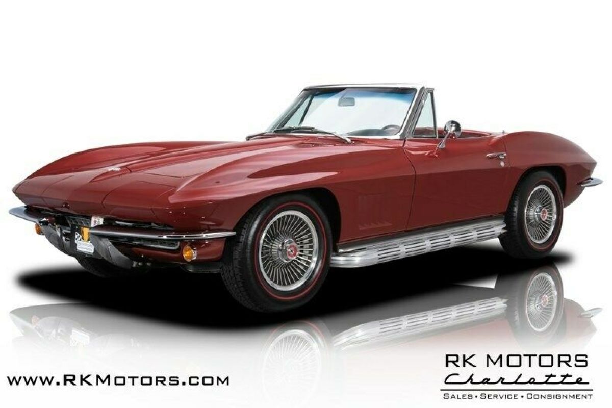 1967 Chevrolet Corvette Marlboro Maroon Convertible 327 V8 4 Speed Manual 1967 Chevrolet Corvette