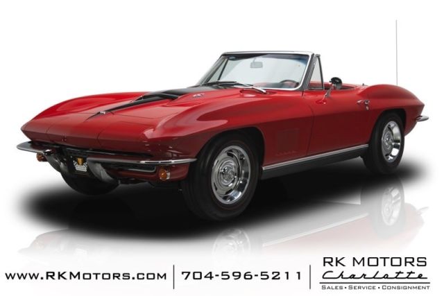 1967 Chevrolet Corvette Sting Ray Rally Red Convertible 427 L71 V8 4 Speed Manua 1967 Chevrolet Corvette Sting Ray
