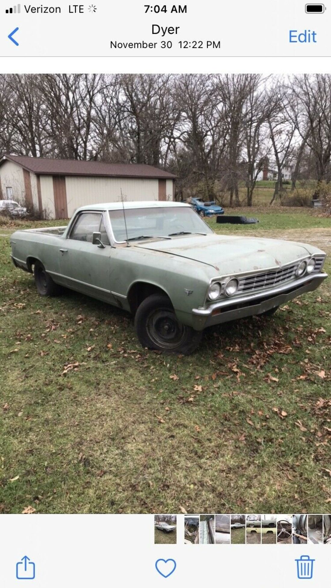 1967 Chevrolet El Camino gold