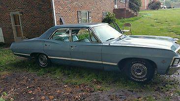 1967 Chevrolet Impala 4-Door Sedan Light Blue 109K Miles Runs Well 1967 Chevrolet Impala Base Sedan 4-Door