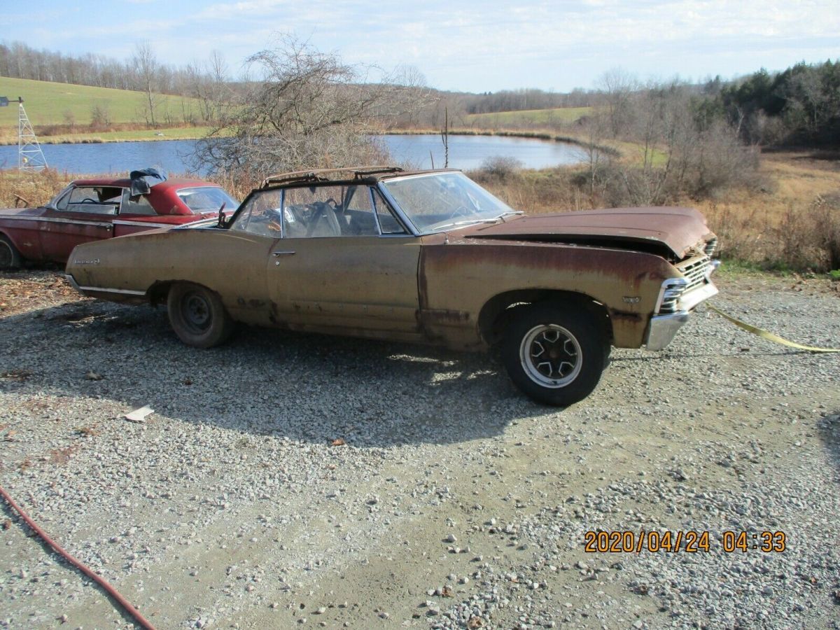 1967 CHEVROLET IMPALA CONVERTIBLE 283 STICK POSI RESTORATION PROJECT 1967 Chevrolet Impala