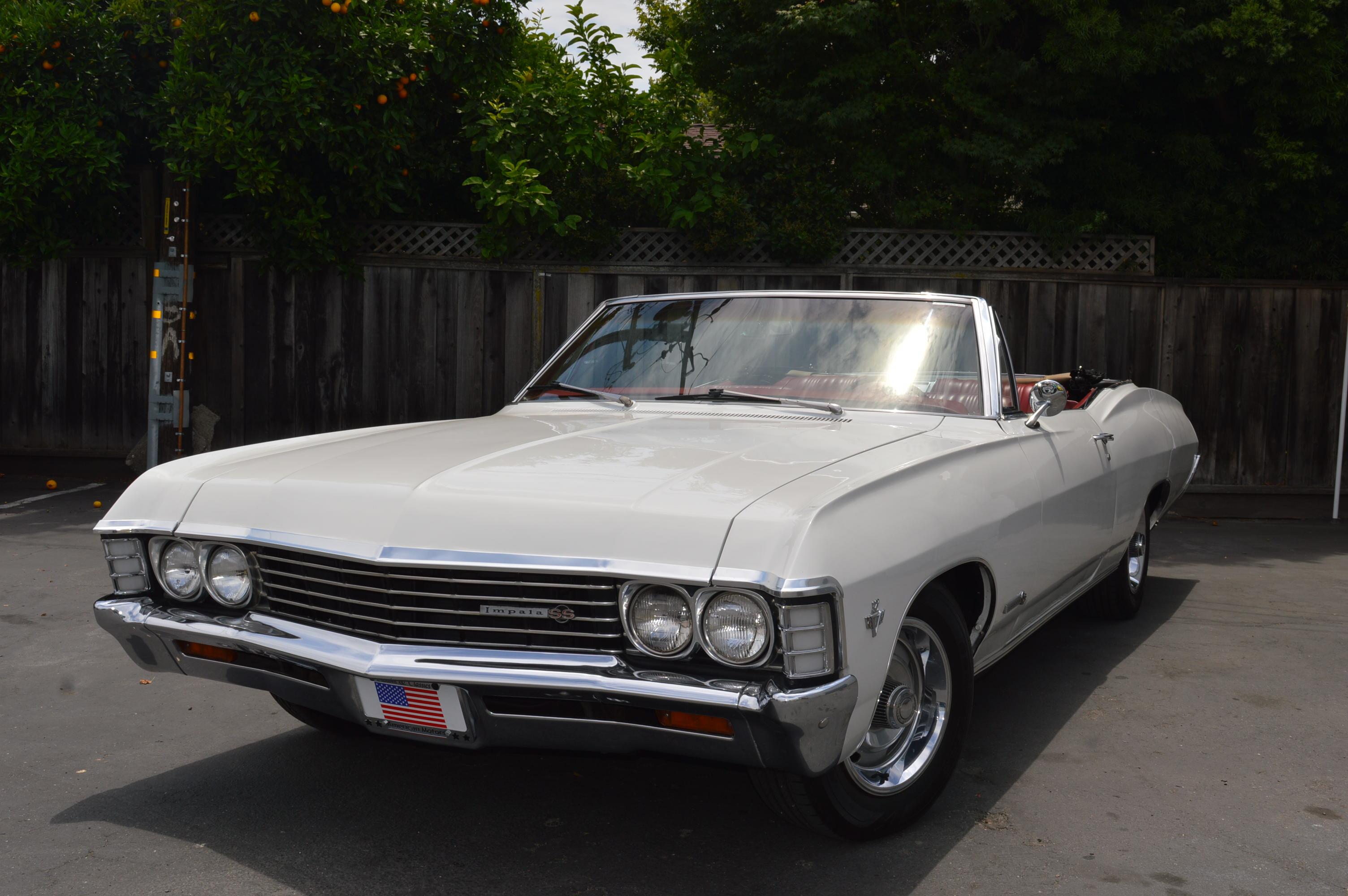 1967 Chevrolet Impala Convertible SS SS Frame Off Restored AC PW Ermine White Co 1967 Chevrolet Impala SS