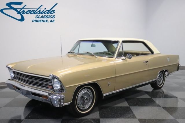 1967 Chevrolet Nova SS 71237 Miles Granada Gold Hardtop 250 CI Inline 6 2 Speed 1967 Chevrolet Nova SS