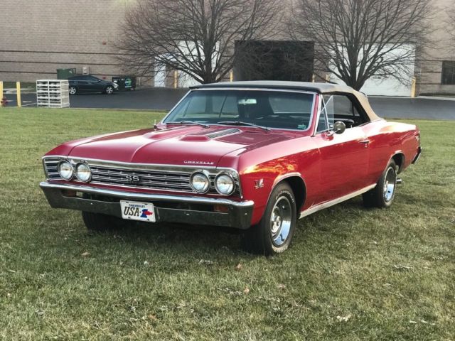 1967 Chevy Chevelle SS 396 Convertible...The Real Deal 138 Bolero Red No Reserve 1967 Chevrolet Chevelle SS 396
