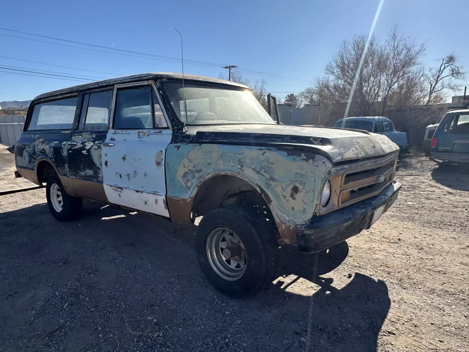 1967 CHEVY K10 3 DOOR SUBURBAN 4X4 NEW MEXICO BARN/FARM FIND PROJECT CLAM SHELL 1967 Chevrolet Suburban