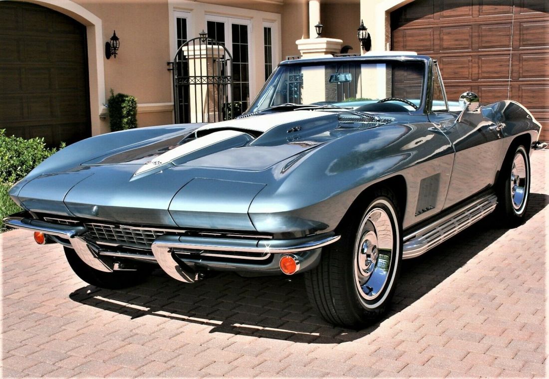 1967 Corvette Convertible 427 Frame-Off Restoration Real Lyndale Blue & White 1967 Chevrolet Corvette 427 Complete Frame-Off Restoration