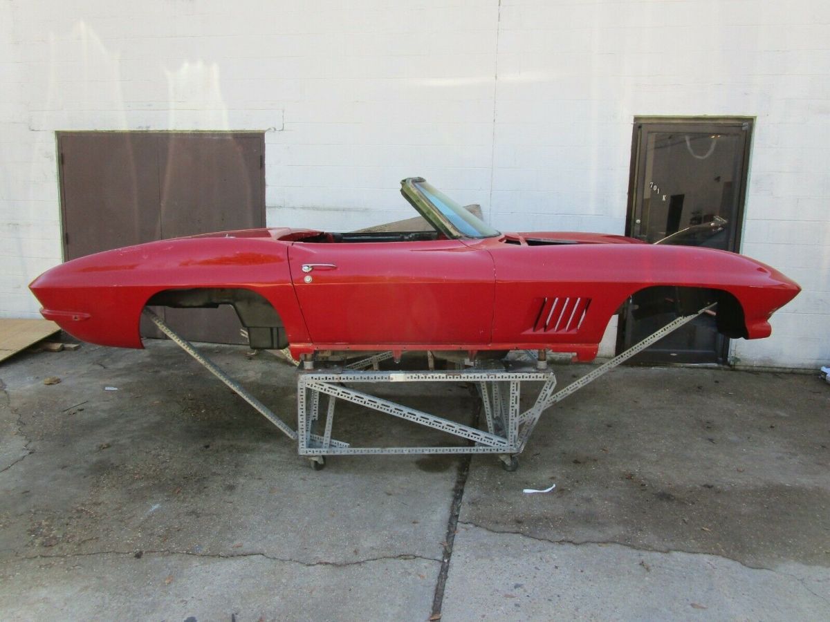 1967 CORVETTE CONVERTIBLE BARE BODY DOORS DECK LID NICE RESTO MOD PROJECT EX 435 1967 Chevrolet Corvette STING RAY